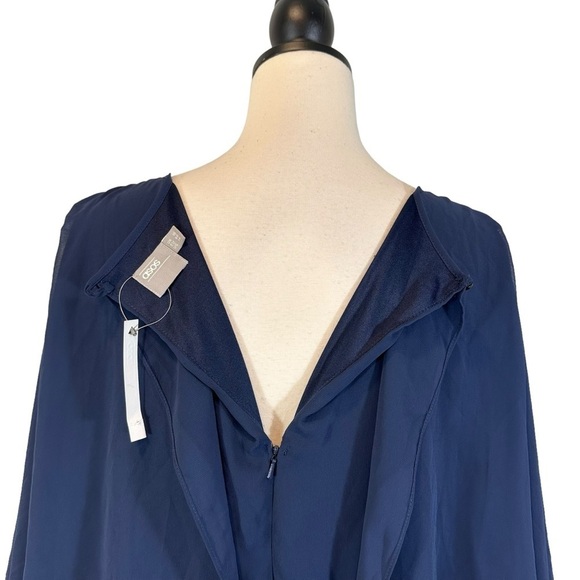 ASOS Maternity Dress Blue Sleeveless Chiffon Overlay NWT Size 14 (B31#10) - Picture 6 of 12